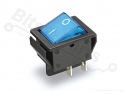 Switch rocker snap-in on/off rectangular blue (0/1) DPST